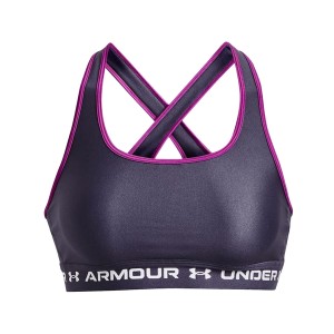 Under Armour Crossback Mid Γυναικειο Μπουστο Μωβ