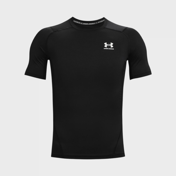Under Armour Heat Gear Compression Train Ανδρικη Μπλουζα Μαυρη