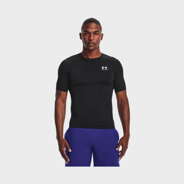 Under Armour Heat Gear Compression Train Ανδρικη Μπλουζα Μαυρη