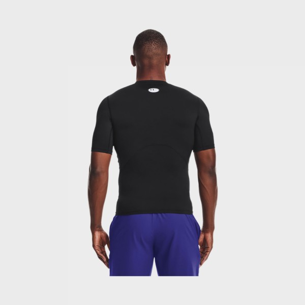 Under Armour Heat Gear Compression Train Ανδρικη Μπλουζα Μαυρη