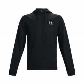 Under Armour Windbreaker Hooded Ανδρικη Αντιανεμικη Ζακετα Μαυρη
