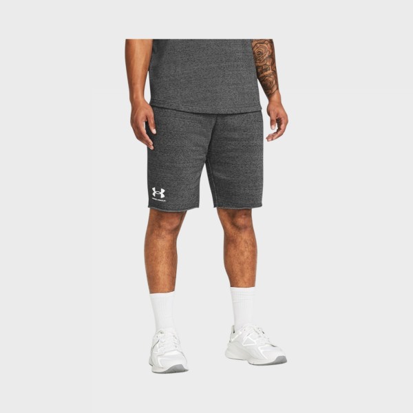 Under Armour Rival Terry Ανδρικη Βερμουδα Σκουρο Γκρι