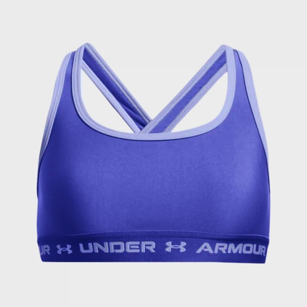 Under Armour Crossback Mid Solid Heat Gear Εφηβικο Μπουστο Μωβ