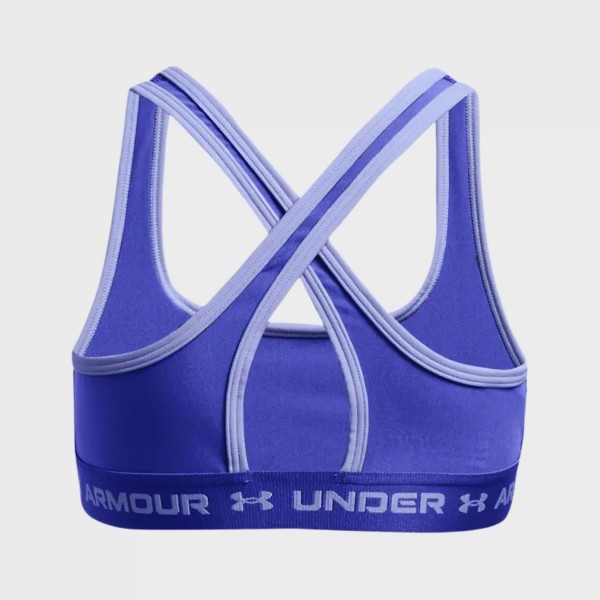 Under Armour Crossback Mid Solid Heat Gear Εφηβικο Μπουστο Μωβ