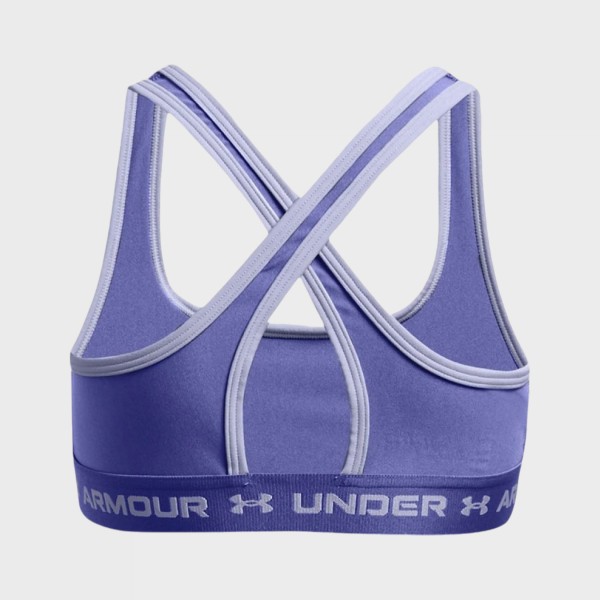 Under Armour Crossback Mid Solid Heat Gear Εφηβικο Μπουστο Μωβ