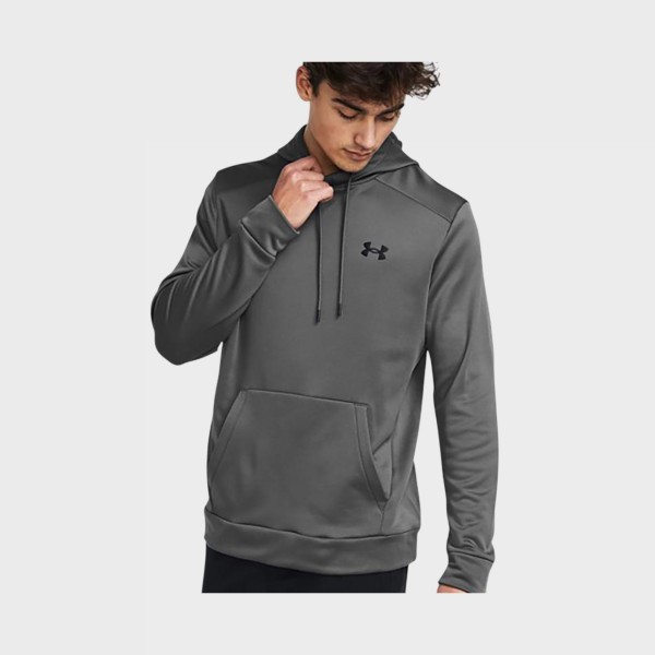 Under Armour Classic Fleece Hood Ανδρικο Φουτερ Σκουρο Γκρι