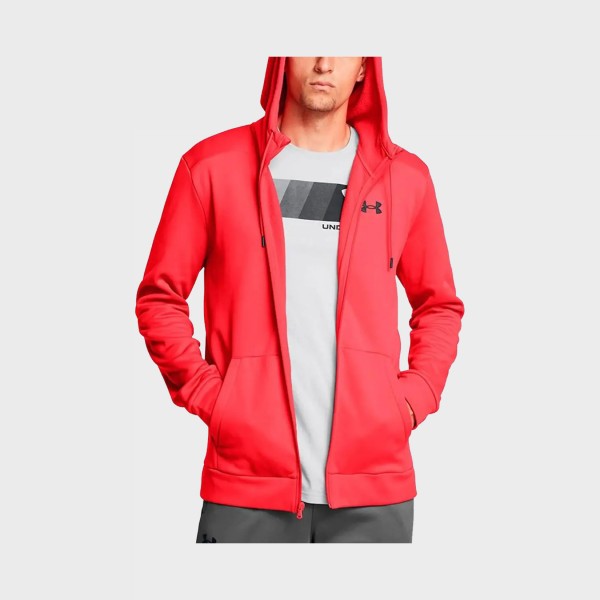 Under Armour Classic Fleece Hooded Ανδρικη Ζακετα Κοκκινη