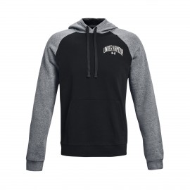 Under Armour Rival Colorblock HD Ανδρικο Φουτερ Μαυρο - Γκρι