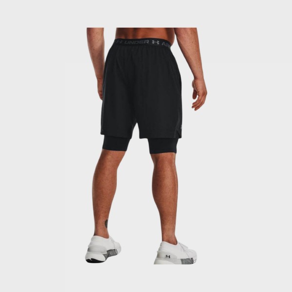 Under Armour Vanish Woven 2IN1 Train Ανδρικο Σορτσακι Μαυρο