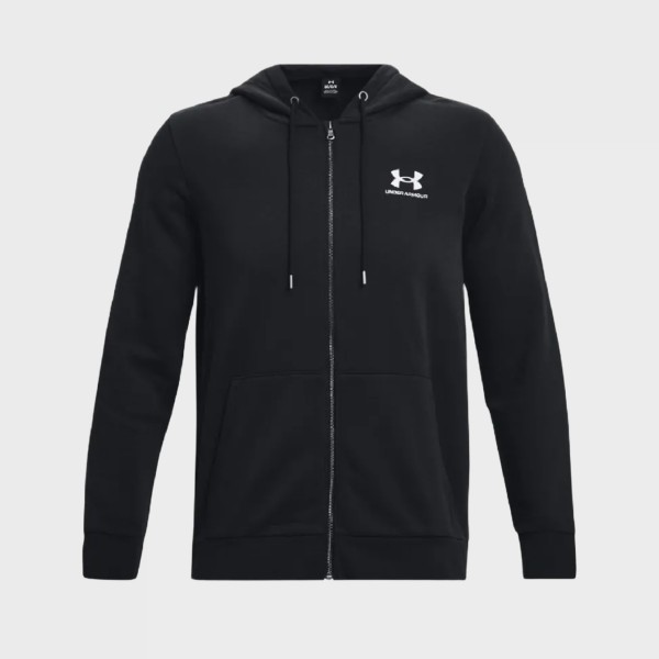 Under Armour Icon Fleece Full Zip Hooded Ανδρικη Ζακετα Μαυρη