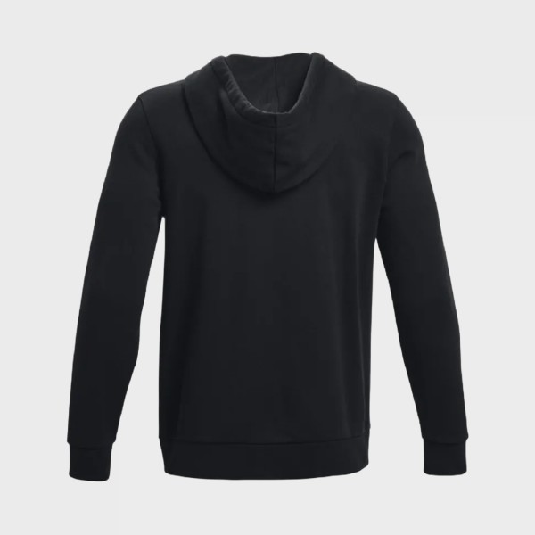 Under Armour Icon Fleece Full Zip Hooded Ανδρικη Ζακετα Μαυρη
