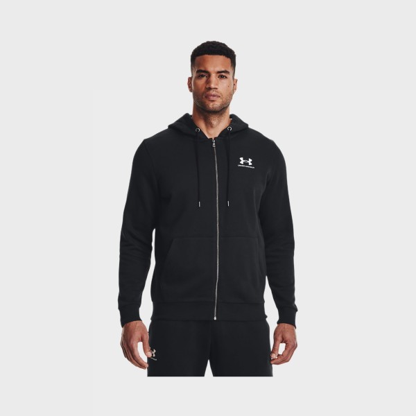 Under Armour Icon Fleece Full Zip Hooded Ανδρικη Ζακετα Μαυρη