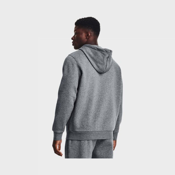 Under Armour Icon Fleece Full Zip Hooded Ανδρικη Ζακετα Γκρι
