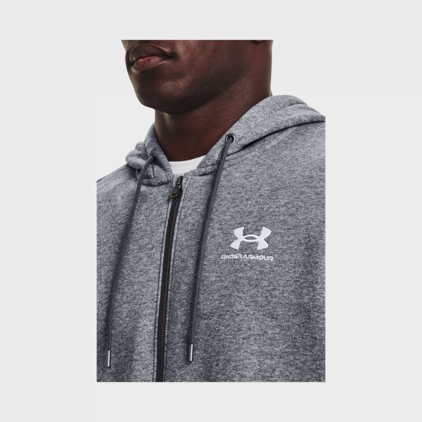 Under Armour Icon Fleece Full Zip Hooded Ανδρικη Ζακετα Γκρι