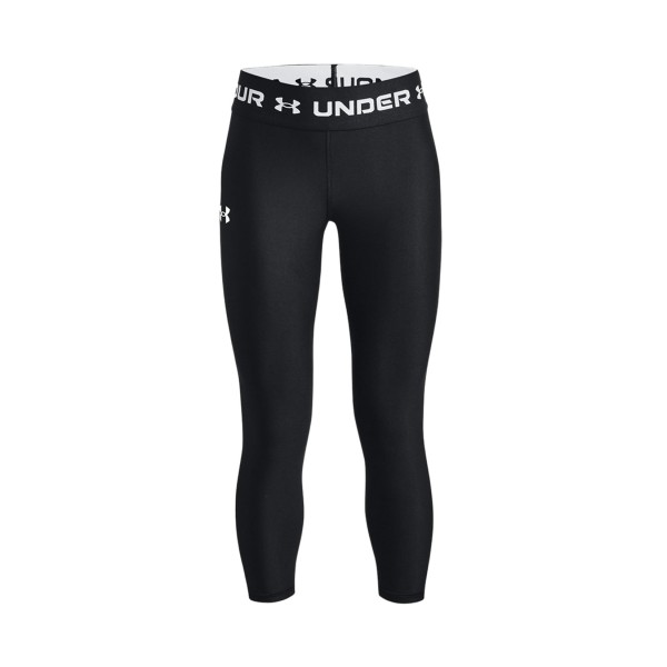 Under Armour Heat Gear Ankle Crop Small logo Εφηβικο Κολαν Μαυρο