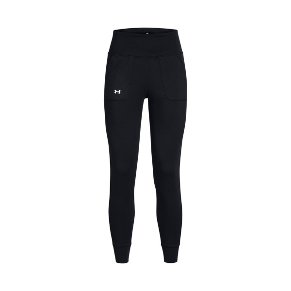 Under Armour Motion Big Pockets Logo Wht Γυναικειο Παντελονι Μαυρο