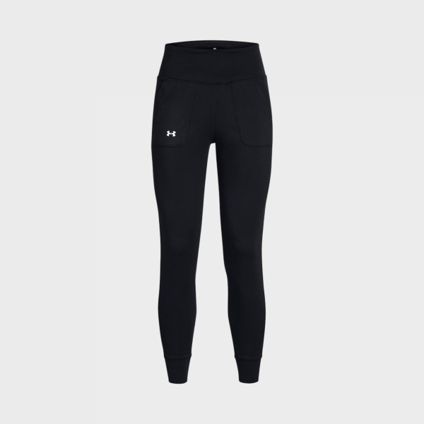 Under Armour Motion Big Pockets Logo Wht Γυναικειο Παντελονι Μαυρο