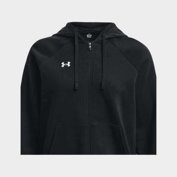 Under Armour Rival French Hooded Logo Γυναικεια Ζακετα Μαυρη