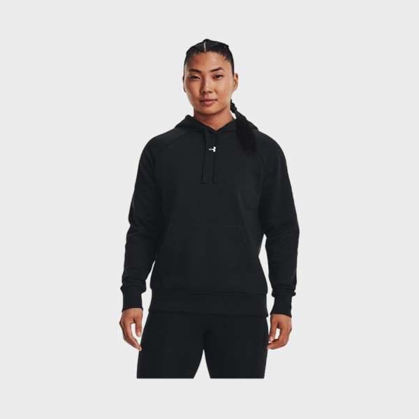 Under Armour Rival Fleece Hooded Γυναικεια Φουτερ Μαυρη