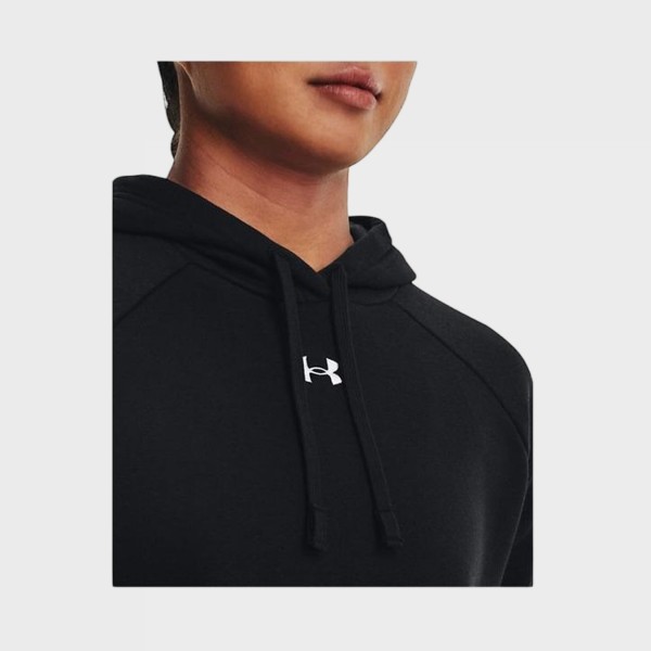 Under Armour Rival Fleece Hooded Γυναικεια Φουτερ Μαυρη
