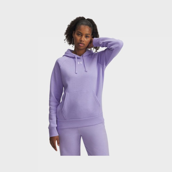 Under Armour Rival Fleece Hooded Γυναικεια Φουτερ Μωβ