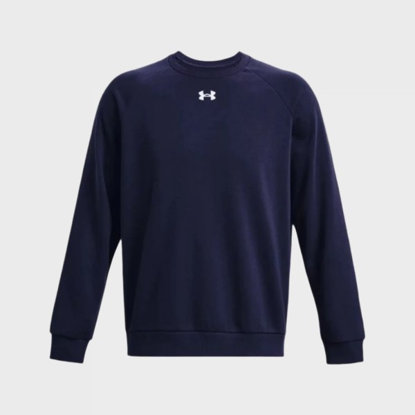 Under Armour Rival Fleece Crew Neck Ανδρικη Φουτερ Μπλε