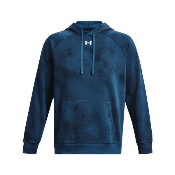 Under Armour Rival Fleece Printed Hooded Ανδρικη Φουτερ Μπλε