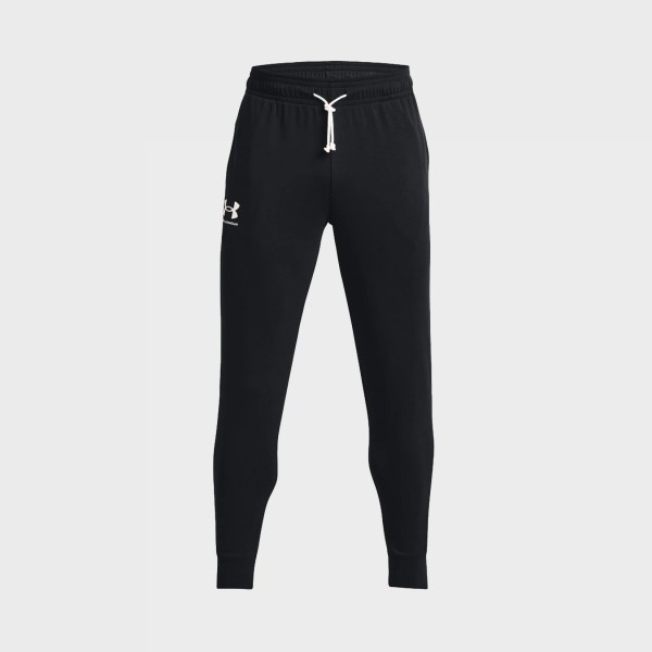 Under Armour Rival Terry Jogger Logo Ανδρικη Φορμα Μαυρη