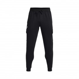 Under Armour Rival Fleece Cargo Style Ανδρικο Παντελονι Μαυρο