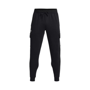 Under Armour Rival Fleece Cargo Style Ανδρικο Παντελονι Μαυρο