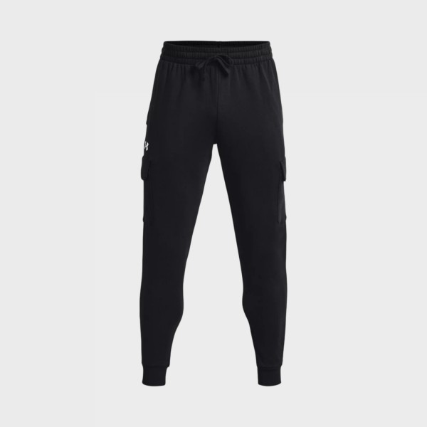 Under Armour Rival Fleece Cargo Style Ανδρικο Παντελονι Μαυρο