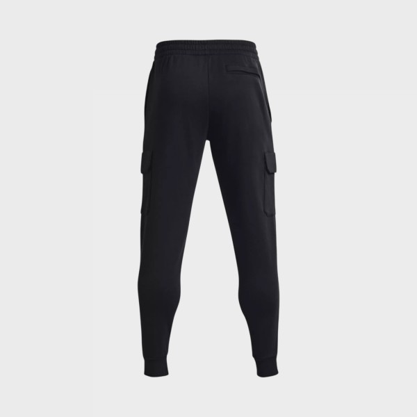 Under Armour Rival Fleece Cargo Style Ανδρικο Παντελονι Μαυρο