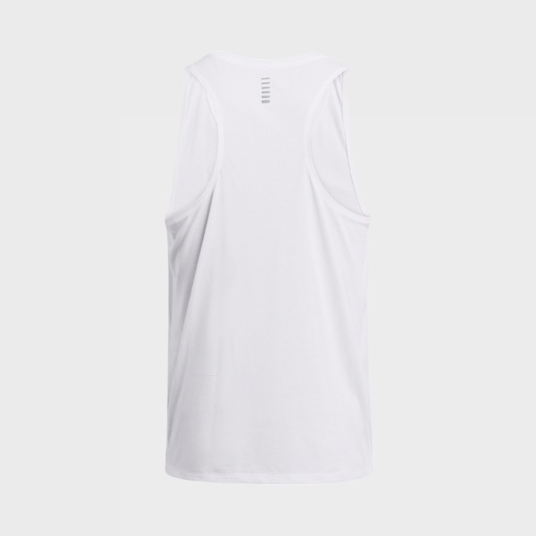 Under Armour Streaker Singlet Running Αμανικη Ανδρικη Μπλουζα Λευκη