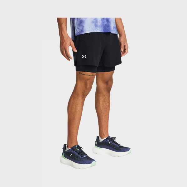 Under Armour Launch 5 Inches 2In1 Training Ανδρικο Σορτσακι Μαυρο