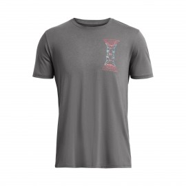Under Armour Dusk To Dawn Skull Graphic Back Ανδρικη Μπλουζα Γκρι