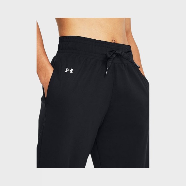 Under Armour Motion Open Hem Small Logo Γυναικειο Παντελονι Μαυρο