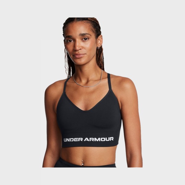 Under Armour Vanish Seamless Low Woven Γυναικειο Μπουστακι Μαυρο