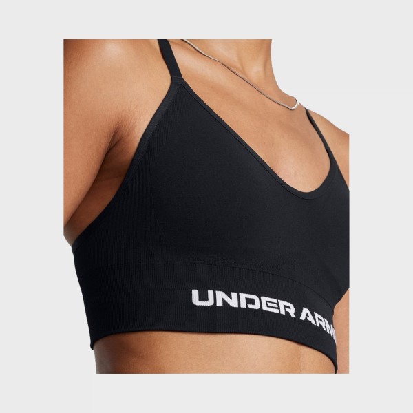 Under Armour Vanish Seamless Low Woven Γυναικειο Μπουστακι Μαυρο