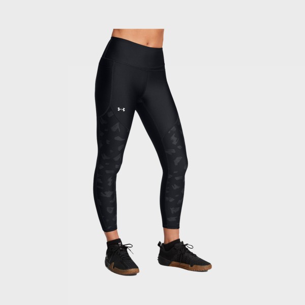 Under Armour Tech Print Panel Ankle Leg Γυναικειο Κολαν Μαυρο