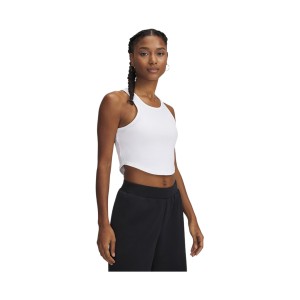 Under Armour Rival Rib Tank Top Γυναικεια Αμανικη Μπλουζα Λευκη