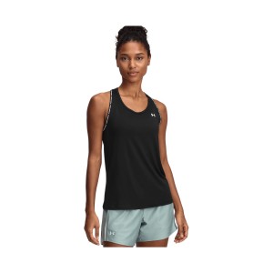 Under Armour Knock out Tank Logo Train Αμανικη Γυναικεια Μπλουζα Μαυρη