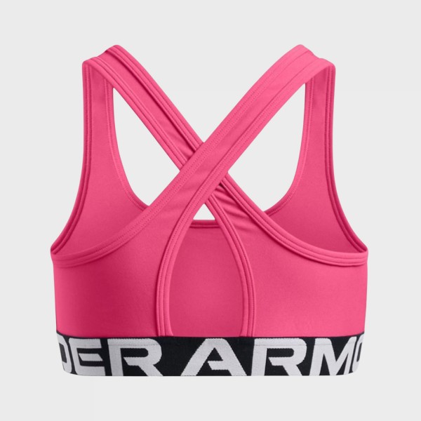 Under Armour Training Crossback Elastic Band Εφηβικο Μπουστο Ροζ