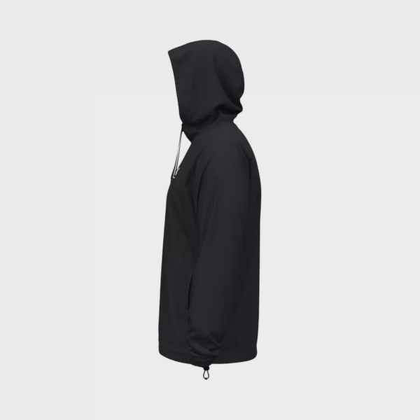 Under Armour Rival Woven Windbraker Hooded Ανδρικο Αντιανεμικο Μαυρο