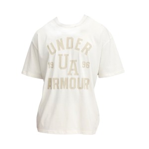 Under Armour Heavyweight Varsity OS Graphics Ανδρικη Μπλουζα Εκρου