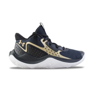 Under Armour GS JRT 23 Mid Basket Εφηβικο Παπουτσι Μαυρο - Χρυσο