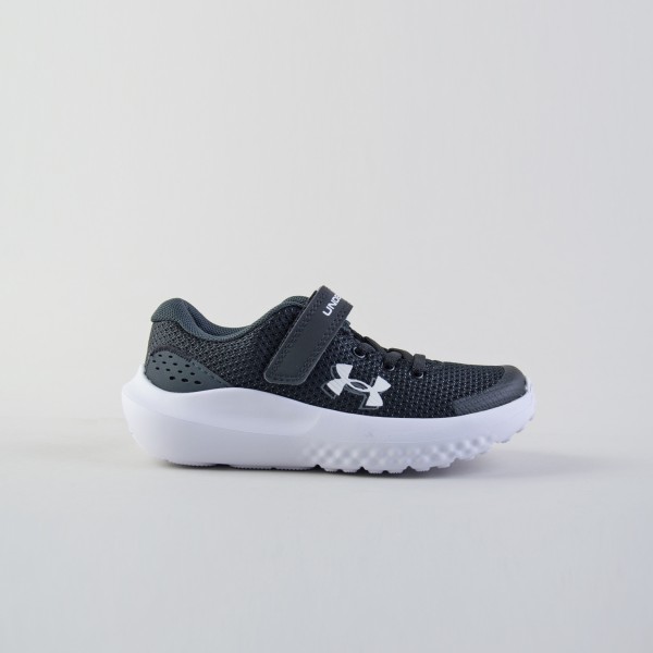 Under Armour Surge 4 Running Low Παιδικο Παπουτσι Μαυρο - Λευκο