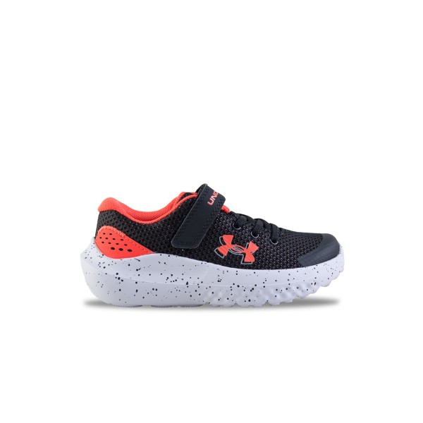 Under Armour Surge 4 Running Low Παιδικο Παπουτσι Μαυρο - Πορτοκαλι