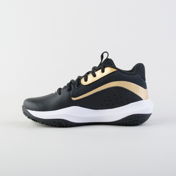 Under Armour GS LockDown 7 Mid Basketball Εφηβικο Παπουτσι Μαυρο - Χρυσο