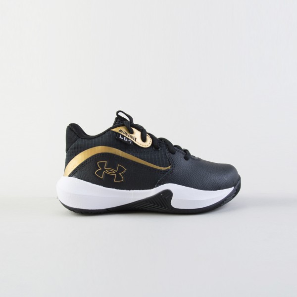 Under Armour LockDown 7 Basket Low Mid Παιδικο Παπουτσι Μαυρο - Χρυσο