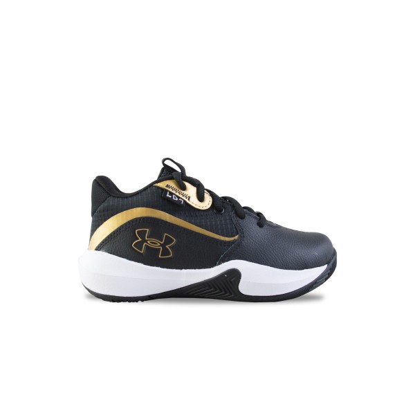 Under Armour LockDown 7 Basket Low Mid Παιδικο Παπουτσι Μαυρο - Χρυσο